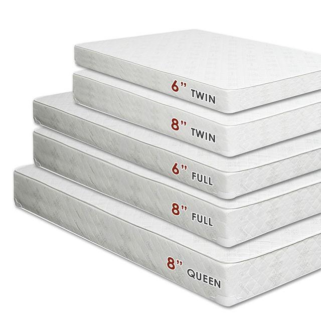 Daisy White 6" Bunkie Board Combo Mattress, Full - LasVegasFurnitureOnline.com