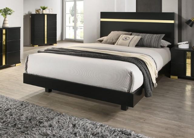 Lillestrom Bed Black - LasVegasFurnitureOnline.com