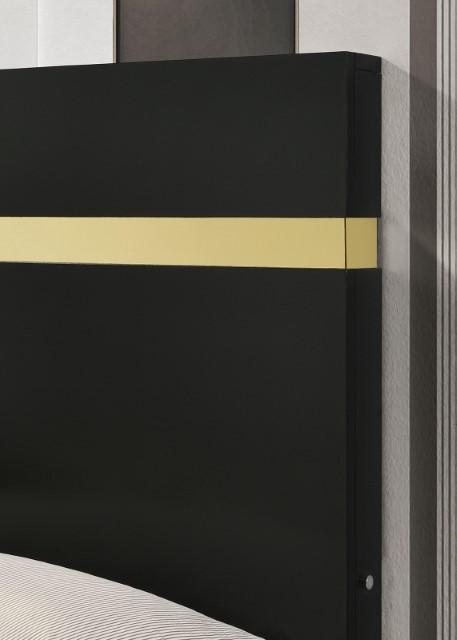 Lillestrom Bed Black - LasVegasFurnitureOnline.com