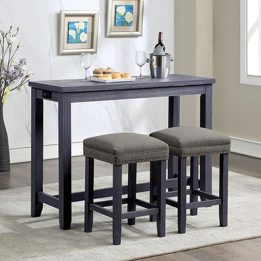 Caerleon 3 & 4 Piece Counter Ht. Set Gray & Blue - LasVegasFurnitureOnline.com