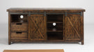 Flexsteel Carpenter Entertainment Base in Rustic Brown - LasVegasFurnitureOnline.com