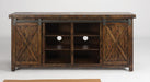 Flexsteel Carpenter Entertainment Base in Rustic Brown - LasVegasFurnitureOnline.com