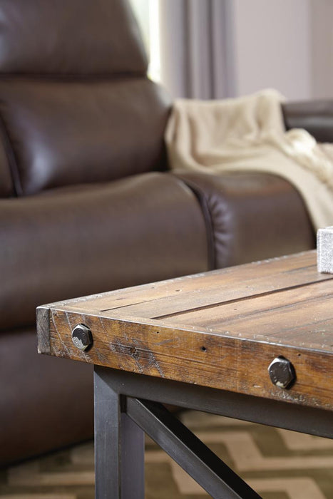 Flexsteel Carpenter Rectangular Coffee Table in Rustic Brown - LasVegasFurnitureOnline.com