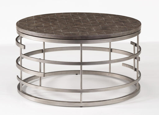 Flexsteel Halo Round Cocktail Table in Silver - LasVegasFurnitureOnline.com