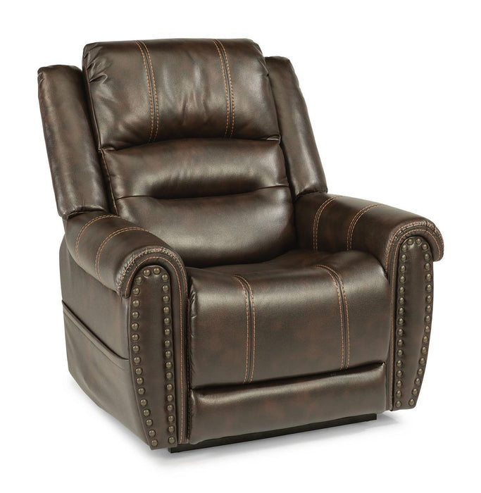 Flexsteel Oscar Power Recliner with Power Headrest and Lumbar - LasVegasFurnitureOnline.com