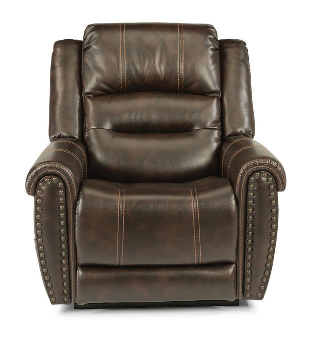 Flexsteel Oscar Power Recliner with Power Headrest and Lumbar - LasVegasFurnitureOnline.com