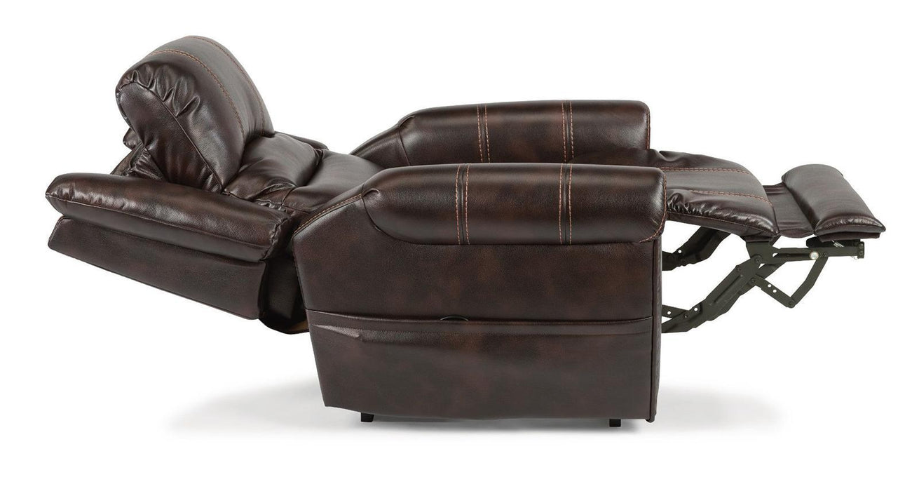 Flexsteel Oscar Power Recliner with Power Headrest and Lumbar - LasVegasFurnitureOnline.com