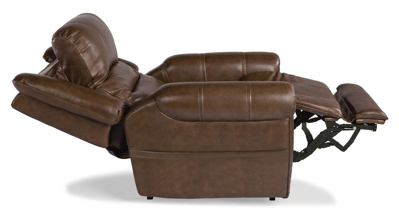 Flexsteel Oscar Power Lift Recliner with Power Headrest and Lumbar - LasVegasFurnitureOnline.com