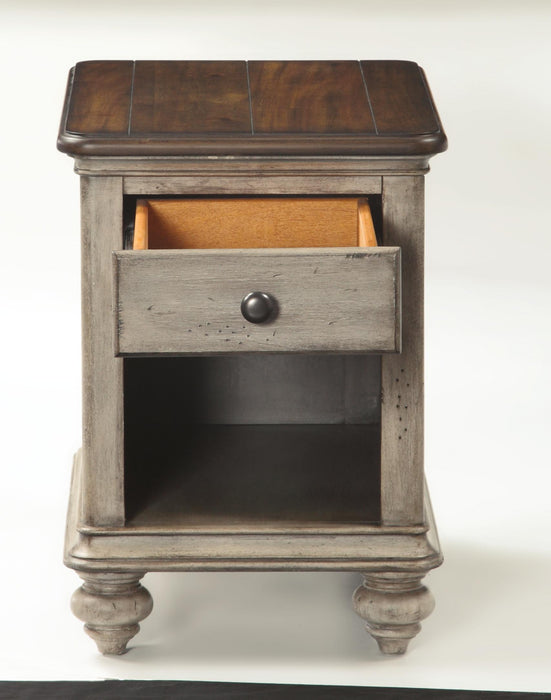 Flexsteel Plymouth Chairside Table in Two-Tone - LasVegasFurnitureOnline.com