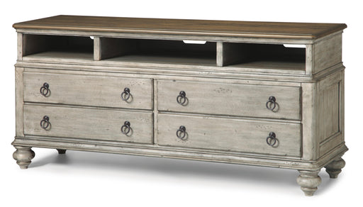 Flexsteel Plymouth Entertainment Base in Two-Tone - LasVegasFurnitureOnline.com