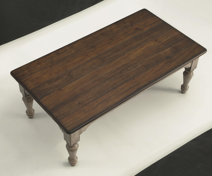 Flexsteel Plymouth Rectangular Cocktail Table in Two-Tone - LasVegasFurnitureOnline.com