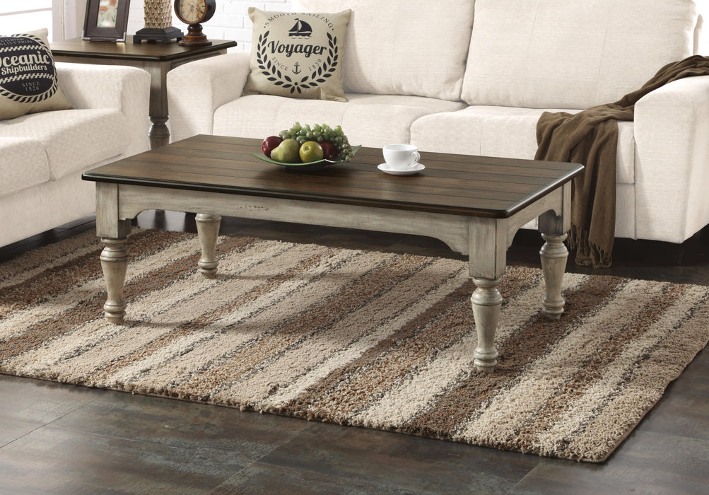 Flexsteel Plymouth Rectangular Cocktail Table in Two-Tone - LasVegasFurnitureOnline.com