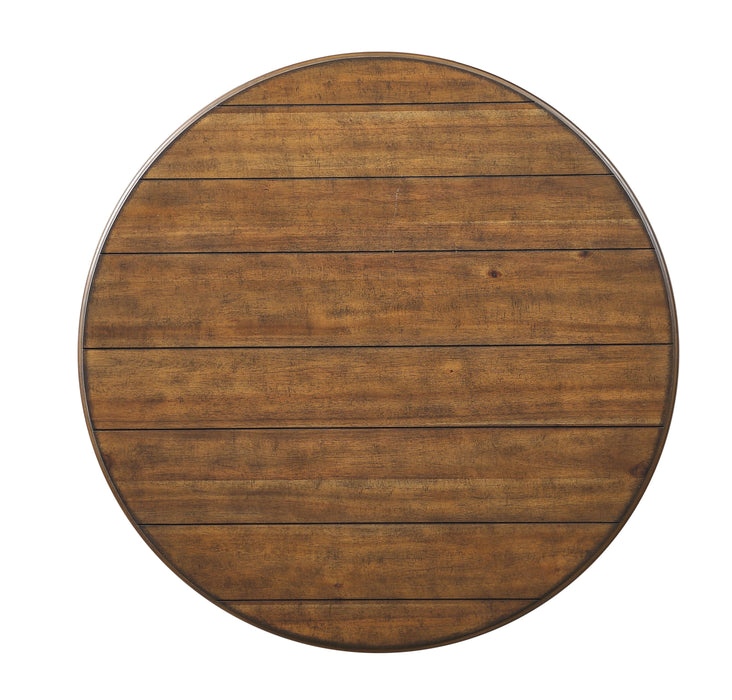 Flexsteel Plymouth Round Cocktail Table in Two-Tone - LasVegasFurnitureOnline.com