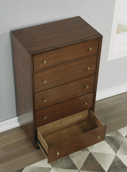 Flexsteel Wynwood Ludwig Drawer Chest in Medium Brown