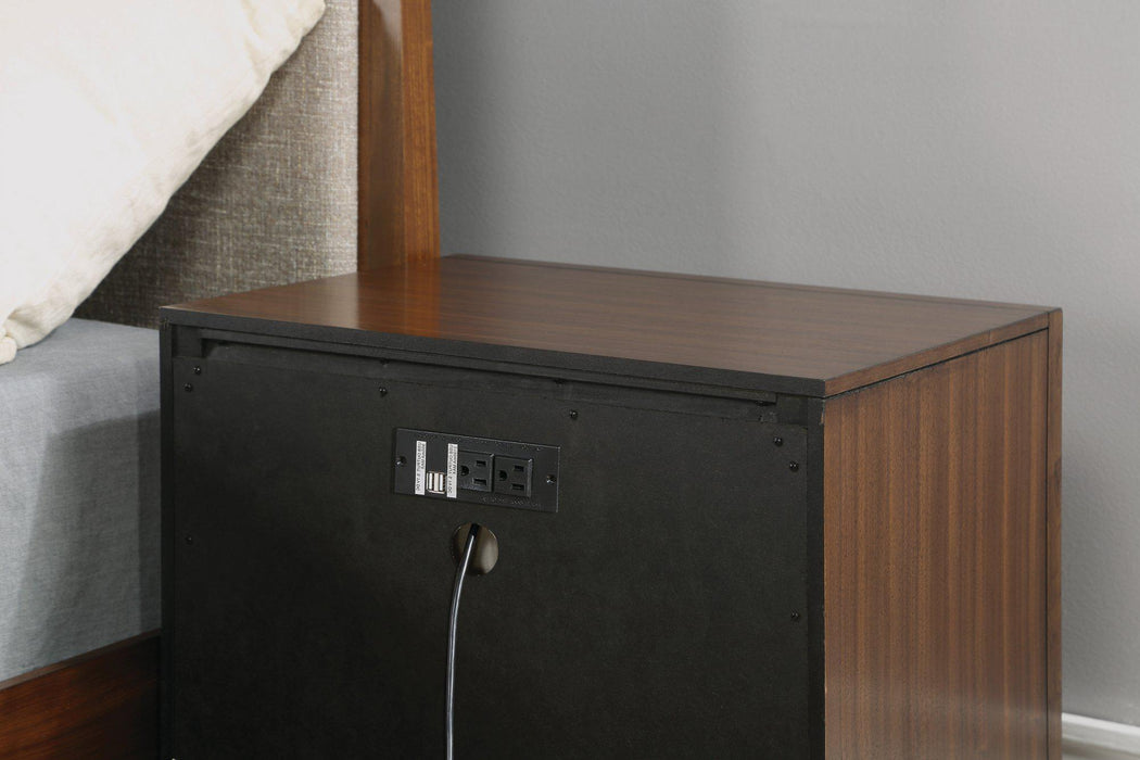 Flexsteel Wynwood Ludwig Night Stand in Medium Brown