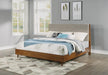 Flexsteel Wynwood Ludwig Upholstered King Platform Bed in Medium Brown - LasVegasFurnitureOnline.com
