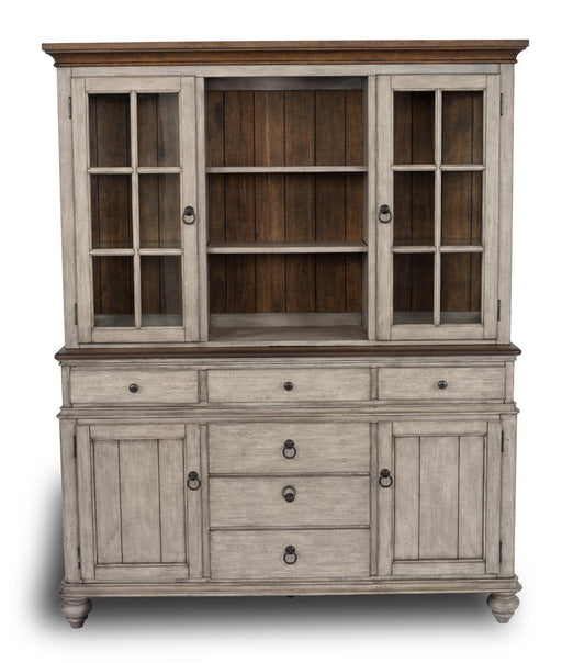 Flexsteel Wynwood Plymouth Buffet with Hutch in Two-Toned - LasVegasFurnitureOnline.com