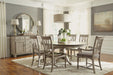 Flexsteel Wynwood Plymouth Round Pedestal Dining Table in Two-Toned - LasVegasFurnitureOnline.com