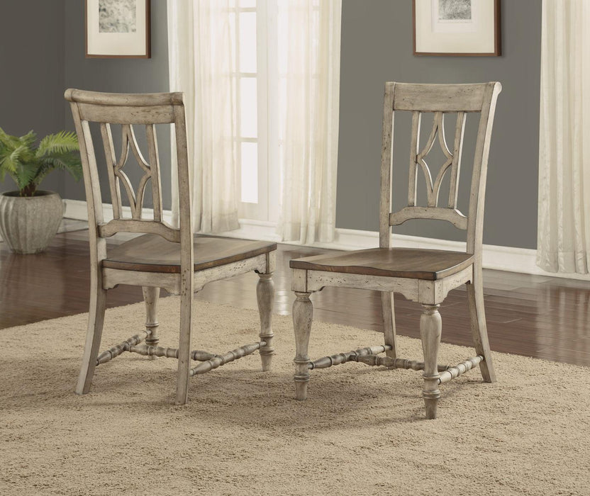 Flexsteel Wynwood Plymouth Wooden Side Chair (Set of 2) in Gray - LasVegasFurnitureOnline.com