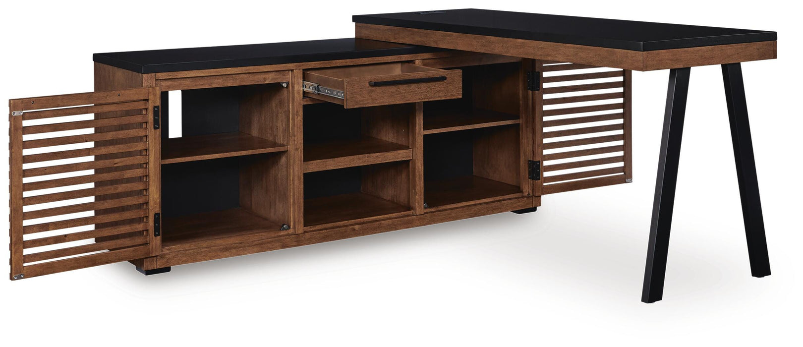 Kallari Credenza with Desk Return - LasVegasFurnitureOnline.com