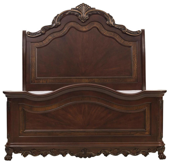 Homelegance Deryn Park Queen Sleigh Bed in Cherry 2243SL-1 - LasVegasFurnitureOnline.com