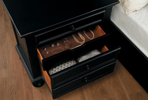 Homelegance Laurelin 3 Drawer Nightstand in Black 1714BK-4 - LasVegasFurnitureOnline.com