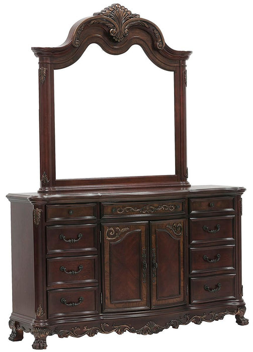 Homelegance Deryn Park Mirror in Cherry 2243-6 - LasVegasFurnitureOnline.com