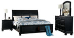 Homelegance Laurelin Queen Sleigh Platform Storage Bed in Black 1714BK-1 - LasVegasFurnitureOnline.com