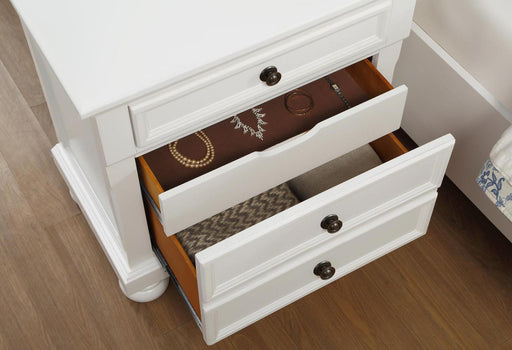 Homelegance Laurelin 3 Drawer Nightstand in White 1714W-4 - LasVegasFurnitureOnline.com