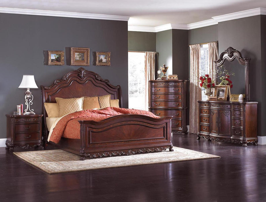 Homelegance Deryn Park Queen Sleigh Bed in Cherry 2243SL-1 - LasVegasFurnitureOnline.com