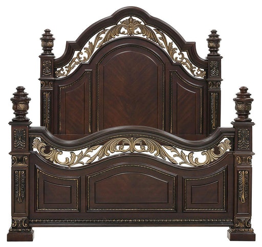 Homelegance Catalonia Queen Poster Bed in Cherry 1824-1 - LasVegasFurnitureOnline.com