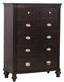 Homelegance Marston 5 Drawer Chest in Dark Cherry 2615DC-9 - LasVegasFurnitureOnline.com