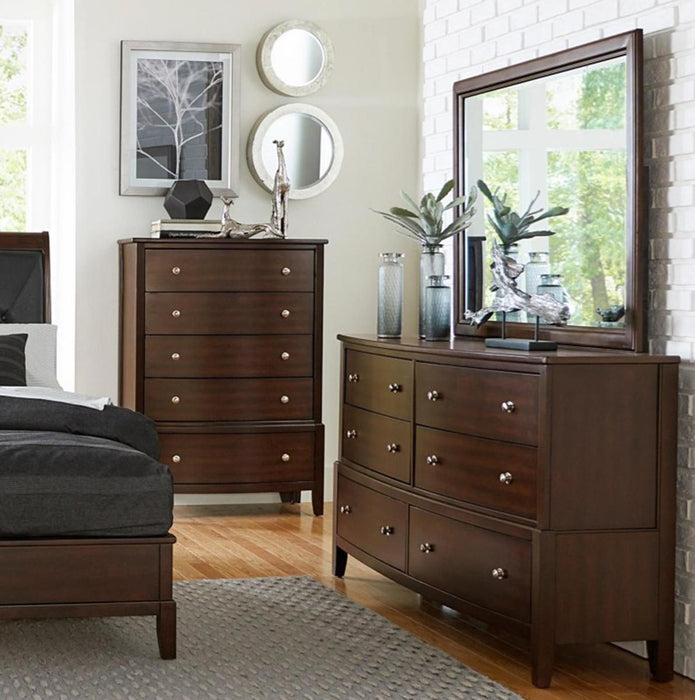 Homelegance Cotterill 5 Drawer Chest in Cherry 1730-9 - LasVegasFurnitureOnline.com