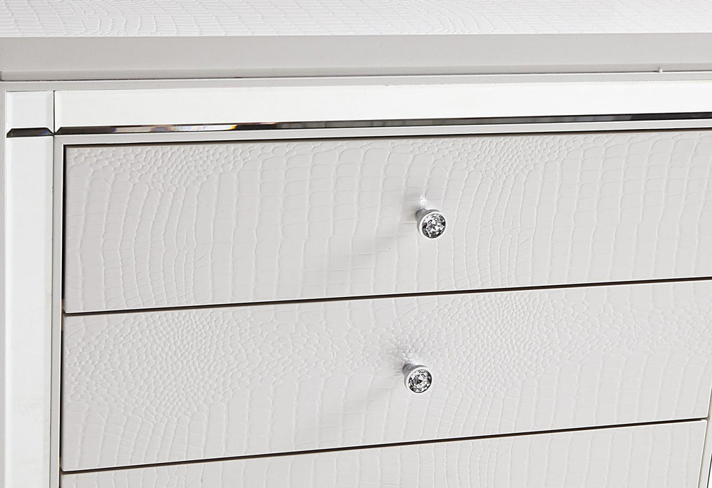 Homelegance Alonza 3 Drawer Nightstand in White 1845-4 - LasVegasFurnitureOnline.com