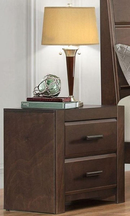 Homelegance Furniture Erwan 2 Drawer Nightstand in Dark Walnut 1961-4 - LasVegasFurnitureOnline.com