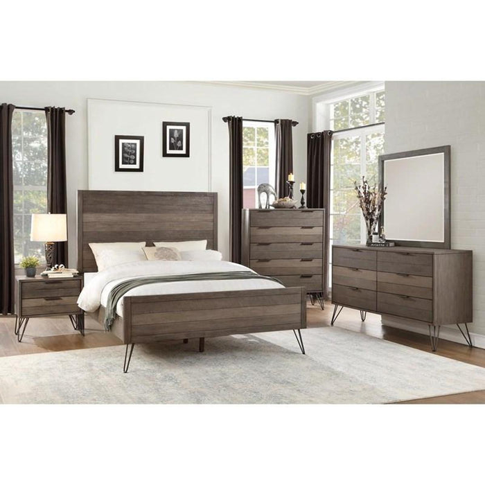 Homelegance Urbanite Queen Panel Bed in Tri-tone Gray 1604-1*