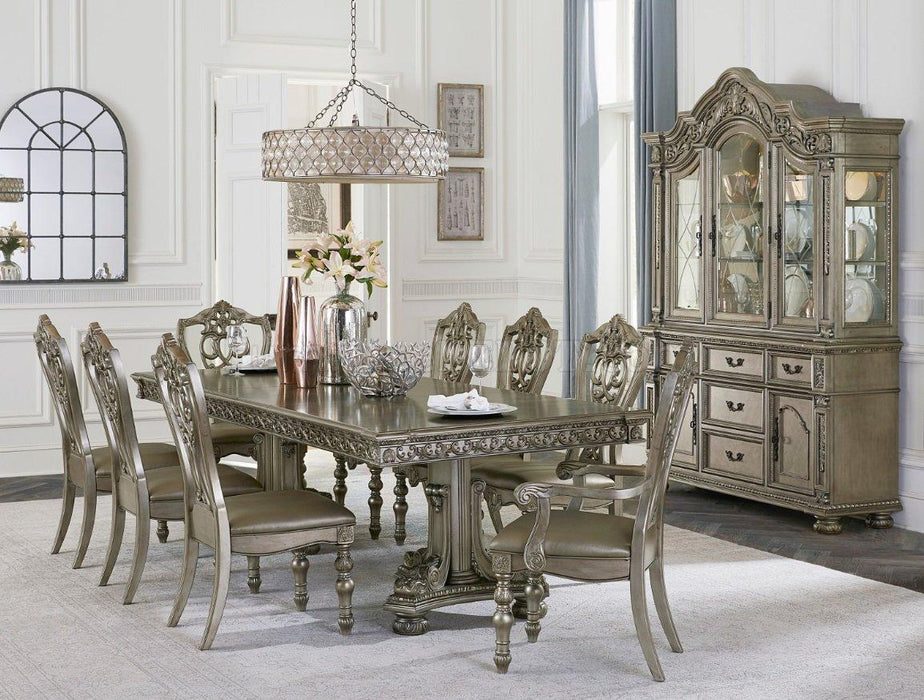 Homelegance Catalonia Buffet and Hutch in Platinum Gold 1824PG-50* - LasVegasFurnitureOnline.com
