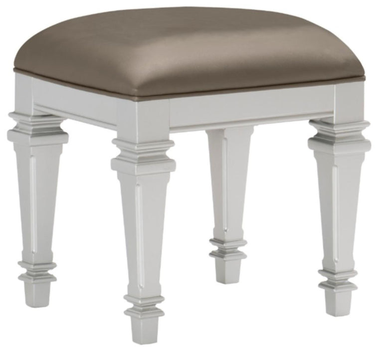 Homelegance Avondale Vanity Stool in Silver 1646-14 - LasVegasFurnitureOnline.com