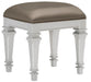 Homelegance Avondale Vanity Stool in Silver 1646-14 - LasVegasFurnitureOnline.com