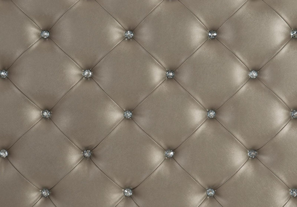 Homelegance Avondale Queen Upholstered Panel Bed in Silver 1646-1* - LasVegasFurnitureOnline.com