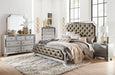 Homelegance Avondale Queen Upholstered Panel Bed in Silver 1646-1* - LasVegasFurnitureOnline.com