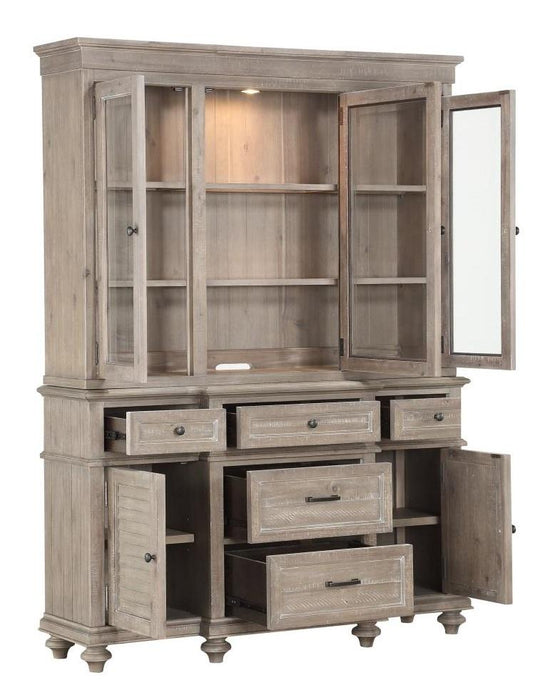Homelegance Cardano Buffet & Hutch in Light Brown 1689BR-50* - LasVegasFurnitureOnline.com