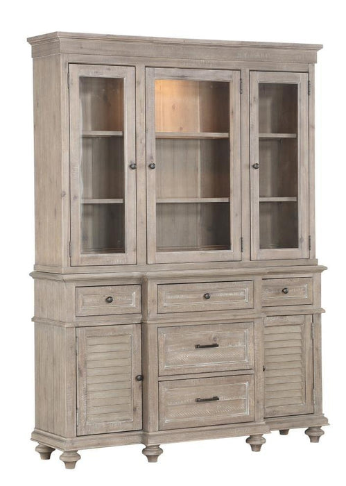 Homelegance Cardano Buffet & Hutch in Light Brown 1689BR-50* - LasVegasFurnitureOnline.com