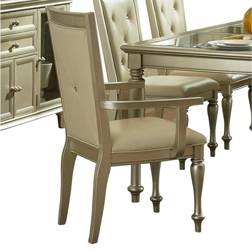 Homelegance Celandine Arm Chair in Silver (Set of 2) - LasVegasFurnitureOnline.com