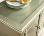 Homelegance Celandine Server with Glass insert in Silver 1928-40NG - LasVegasFurnitureOnline.com