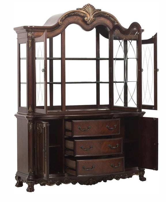 Homelegance Deryn Park Buffet and Hutch in Dark Cherry 2243-50* - LasVegasFurnitureOnline.com