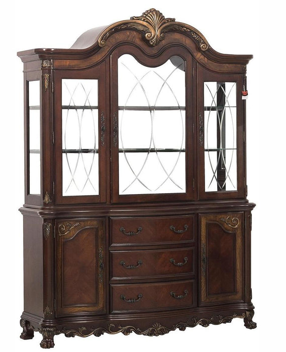 Homelegance Deryn Park Buffet and Hutch in Dark Cherry 2243-50* - LasVegasFurnitureOnline.com
