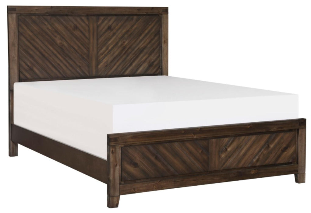 Homelegance Parnell Queen Panel Bed in Rustic Cherry 1648-1* - LasVegasFurnitureOnline.com