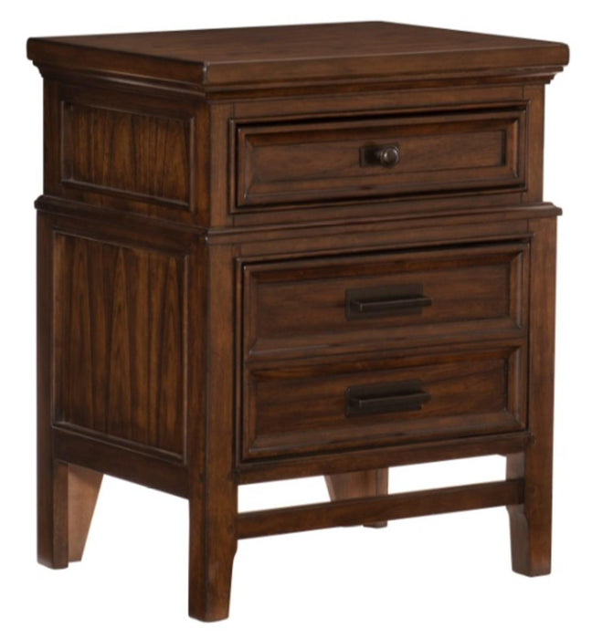 Homelegance Frazier Nightstand in Dark Cherry 1649-4 - LasVegasFurnitureOnline.com