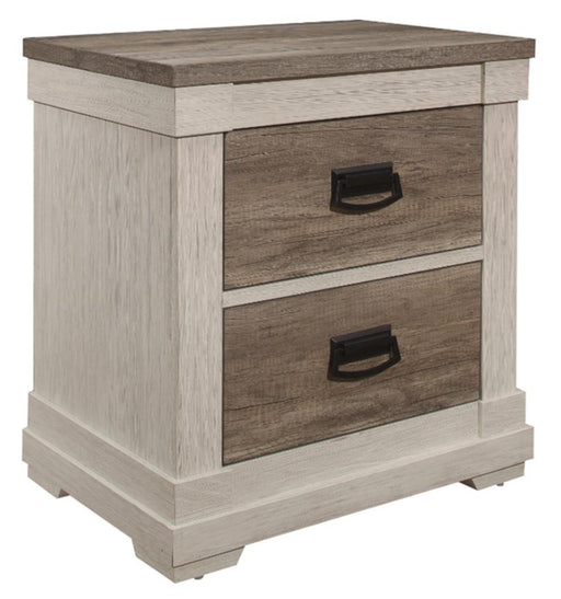 Homelegance Arcadia Nightstand in White & Weathered Gray 1677-4 - LasVegasFurnitureOnline.com